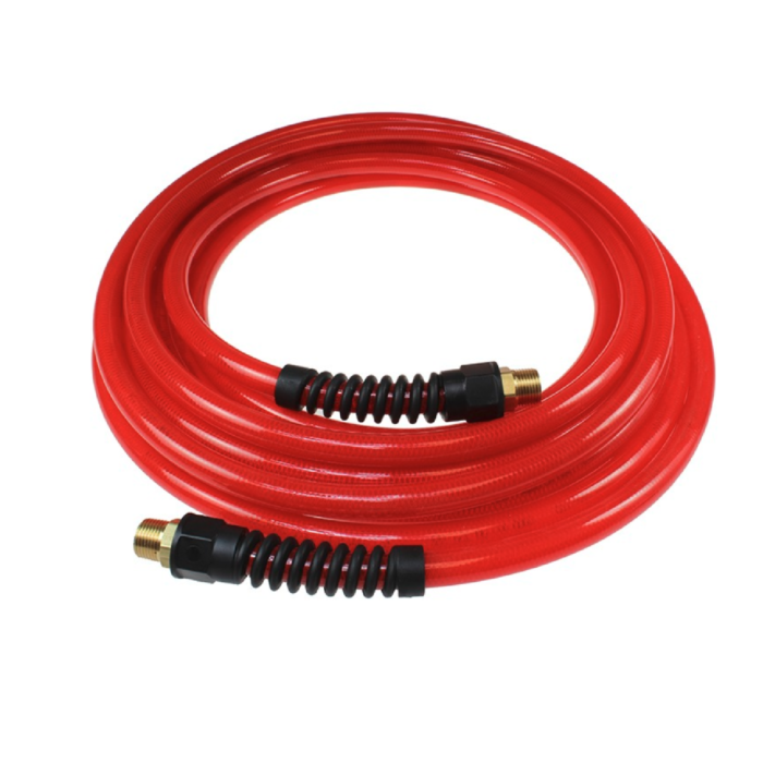 Coilhose Pneumatics PFE60254TR 25' Red Flexeel Hose - 1/4 MPT x 3/8 ID